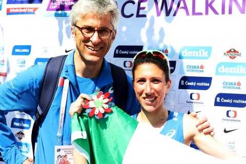 With Antonella Palmisano, European Cup of Race Walking, Podebrady 2017