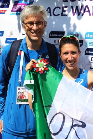 With Antonella Palmisano, European Cup of Race Walking, Podebrady 2017
