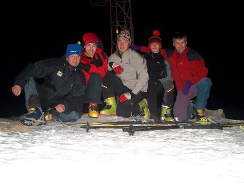 On the top of Monte Cusna by night, 2003
